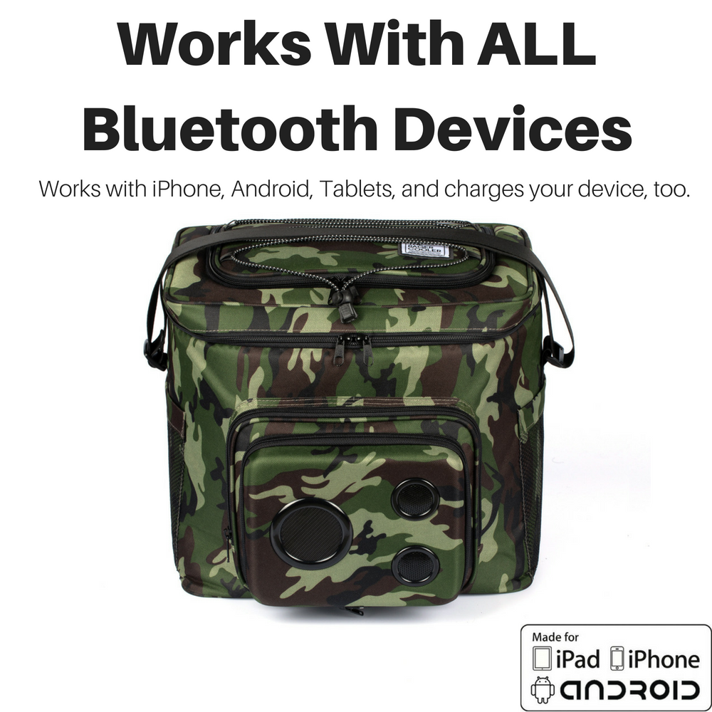 Bluetooth Cooler with Speakers & Subwoofer (Camo)