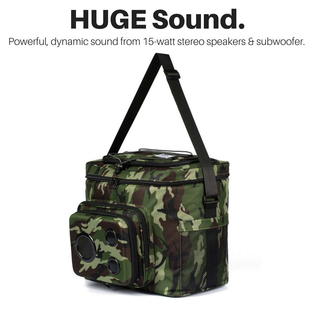 Bluetooth Cooler with Speakers & Subwoofer (Camo)