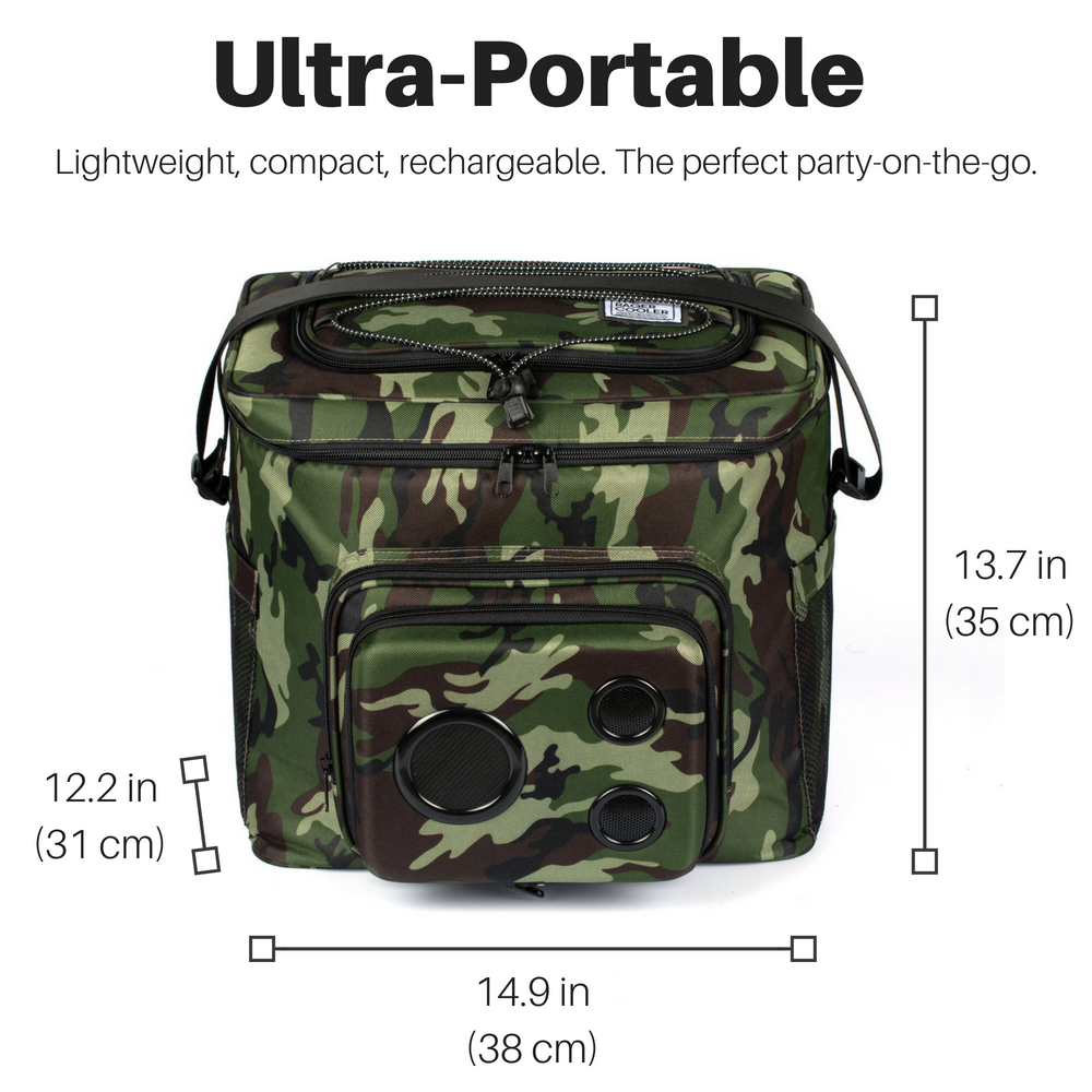 Bluetooth Cooler with Speakers & Subwoofer (Camo)
