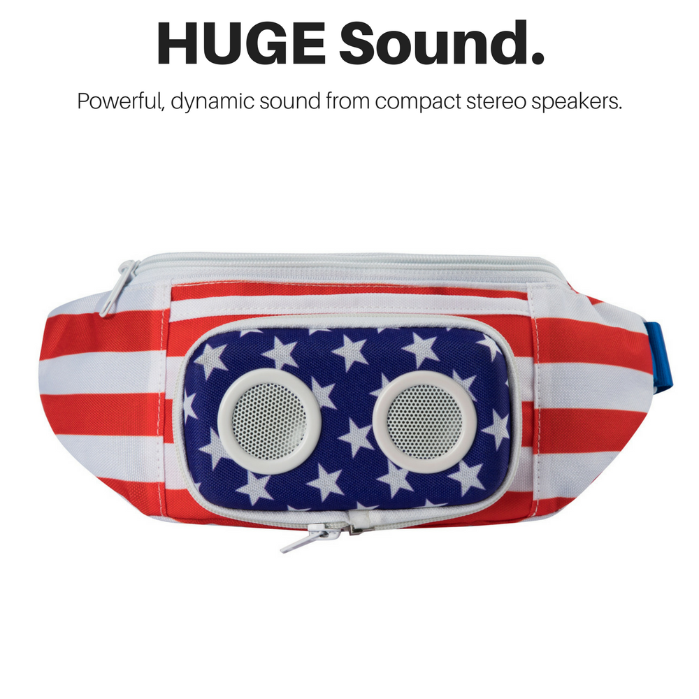 Fanny Pack with Bluetooth Speakers (American Flag)
