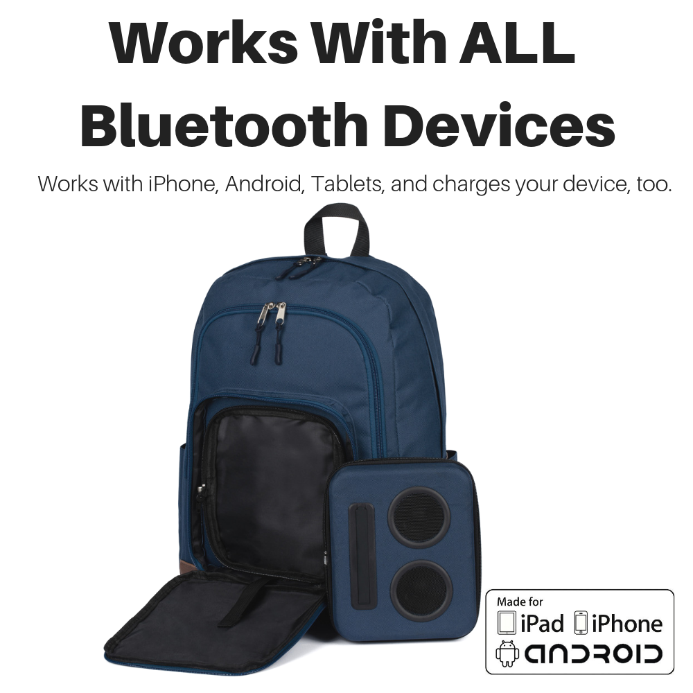 Bluetooth Backpack with Speakers & Subwoofer (Blue)