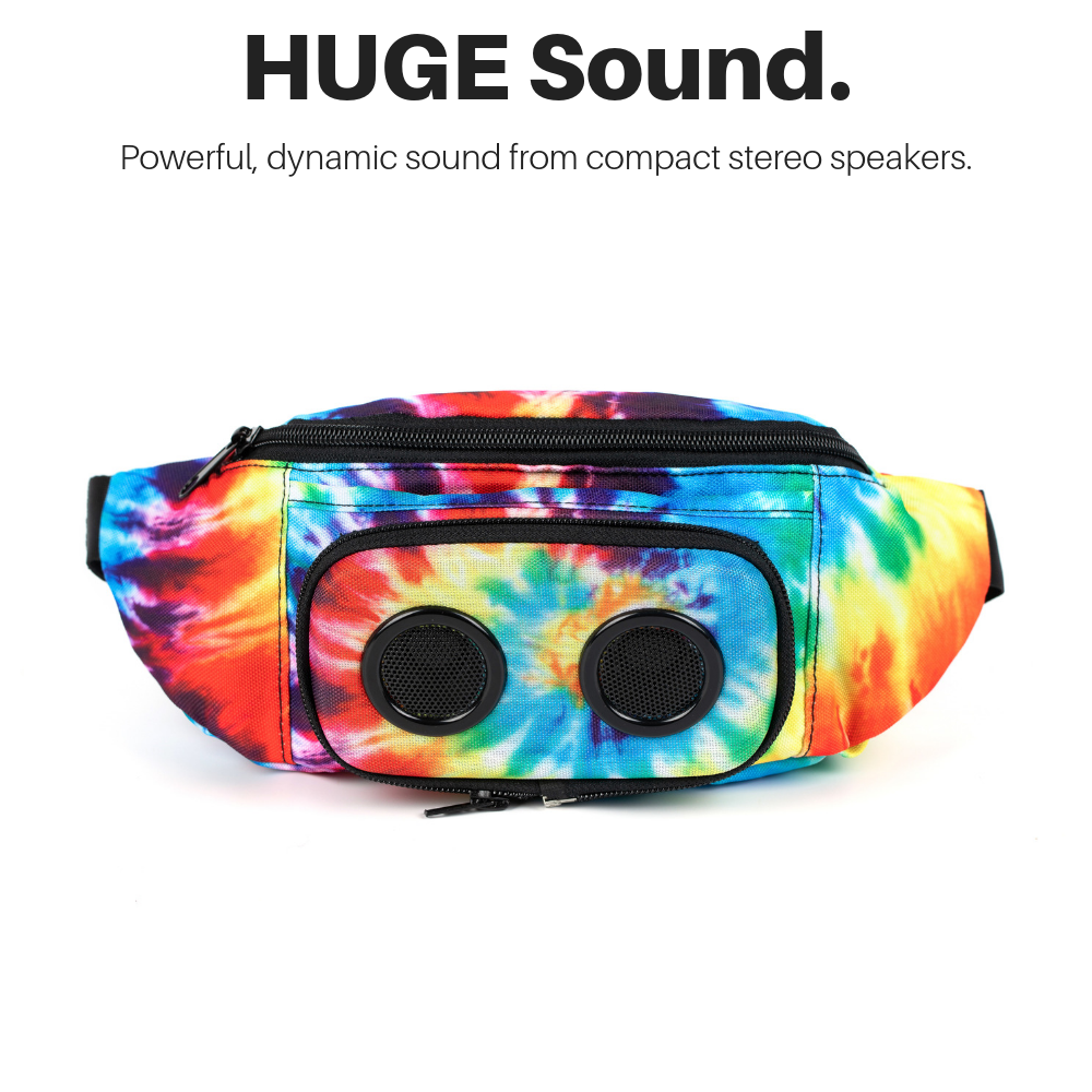 Fanny Pack With Bluetooth Speakers (Tie Dye)