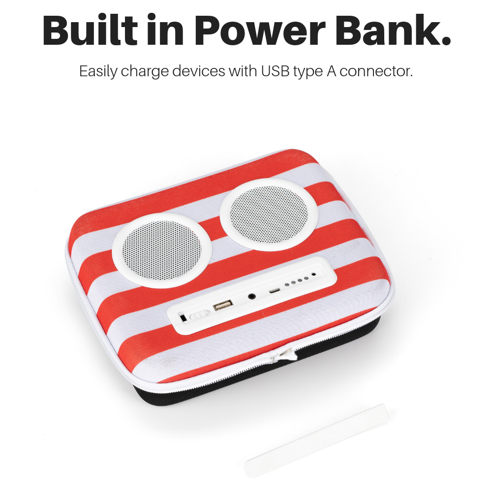 Bluetooth Cooler with Speakers & Subwoofer (American Flag)