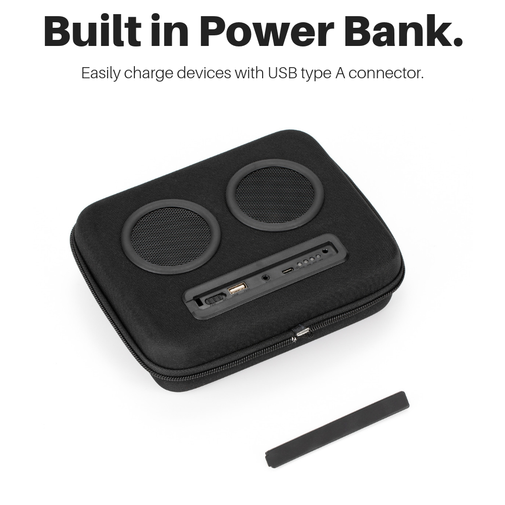 Bluetooth Cooler with Speakers & Subwoofer (Black)