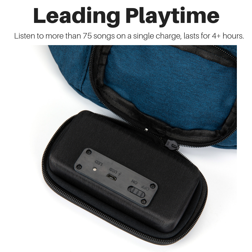Fanny Pack With Bluetooth Speakers (Blue)
