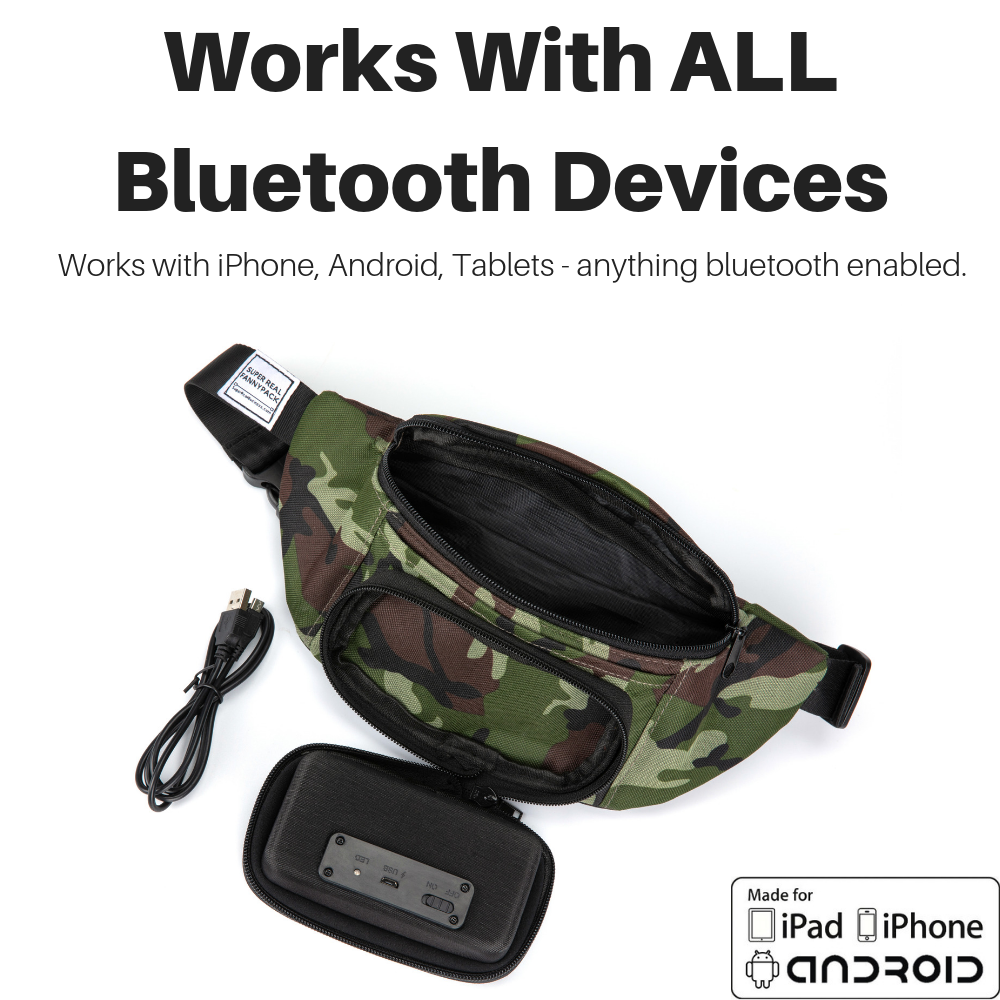 Fanny Pack With Bluetooth Speakers (Camo)