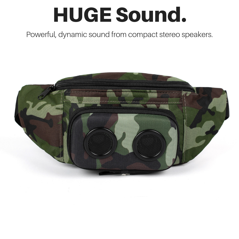 Fanny Pack With Bluetooth Speakers (Camo)