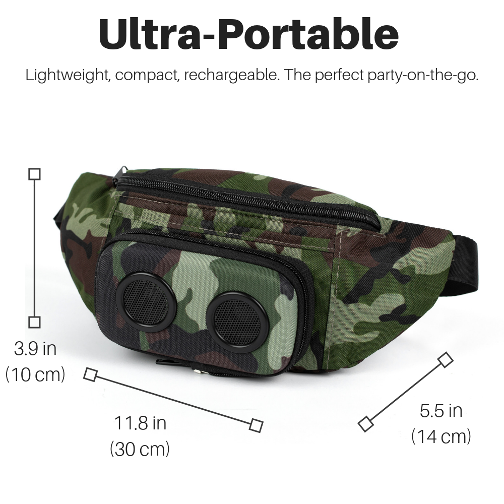 Fanny Pack With Bluetooth Speakers (Camo)