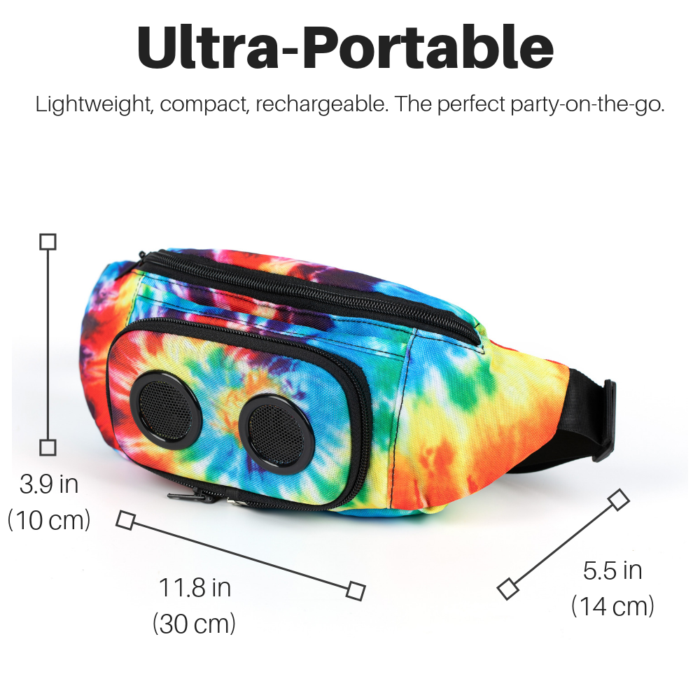 Fanny Pack With Bluetooth Speakers (Tie Dye)