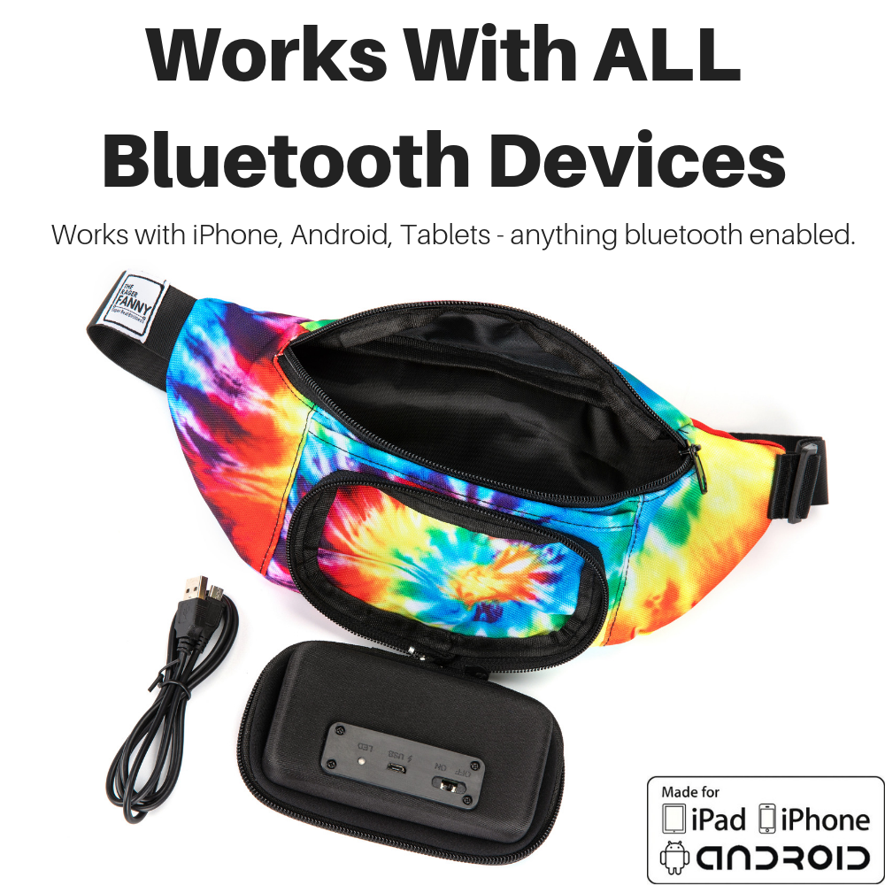 Fanny Pack With Bluetooth Speakers (Tie Dye)