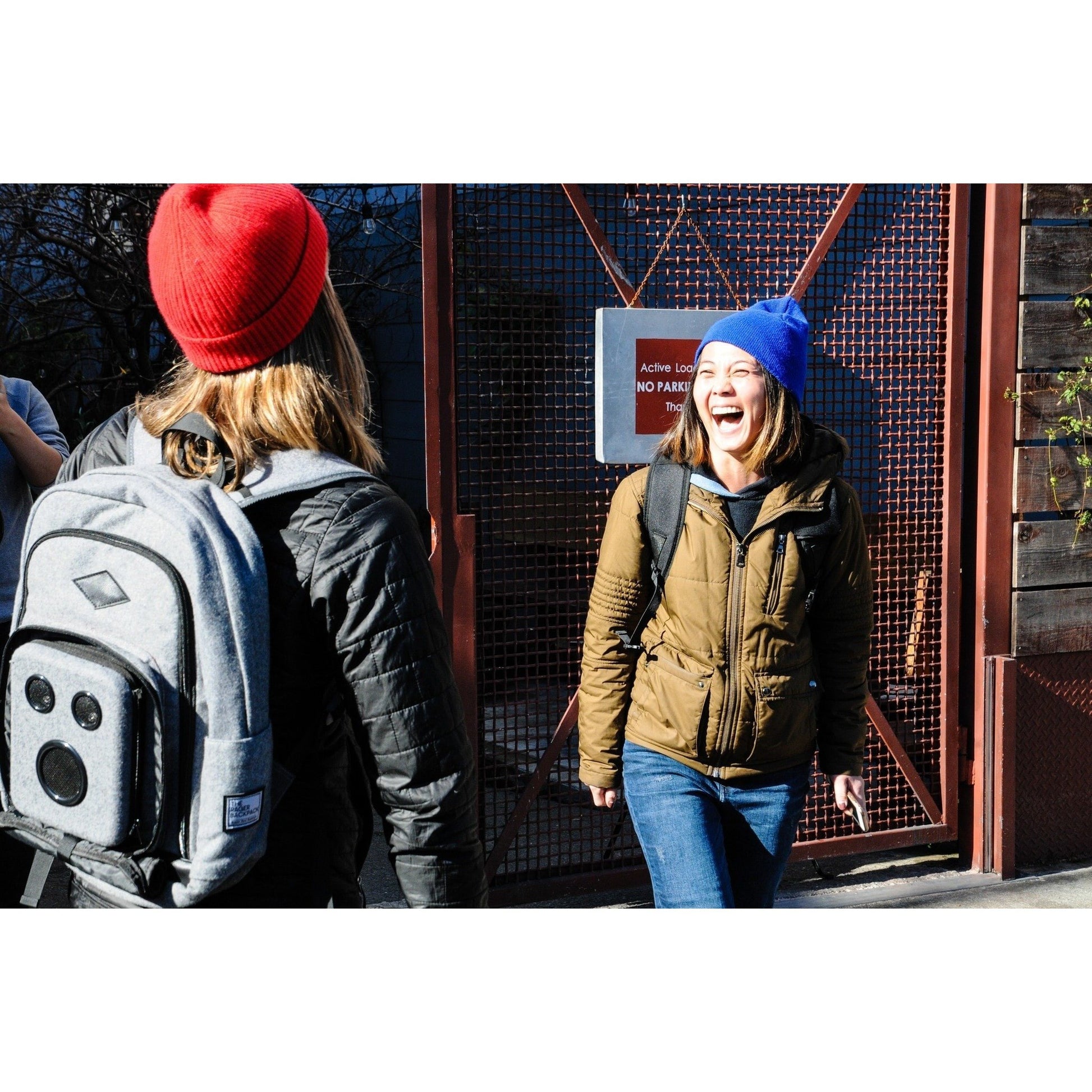 Bluetooth Backpack With Speakers (Gray)