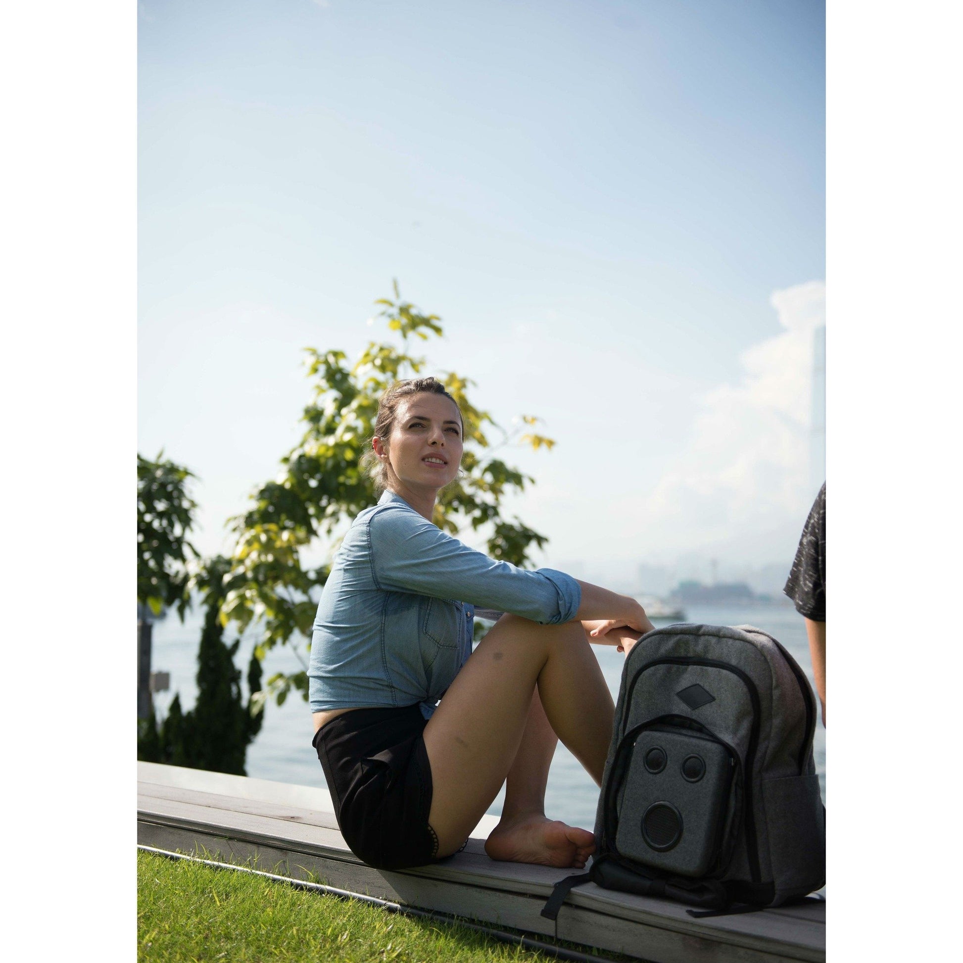 Bluetooth Backpack With Speakers (Gray)