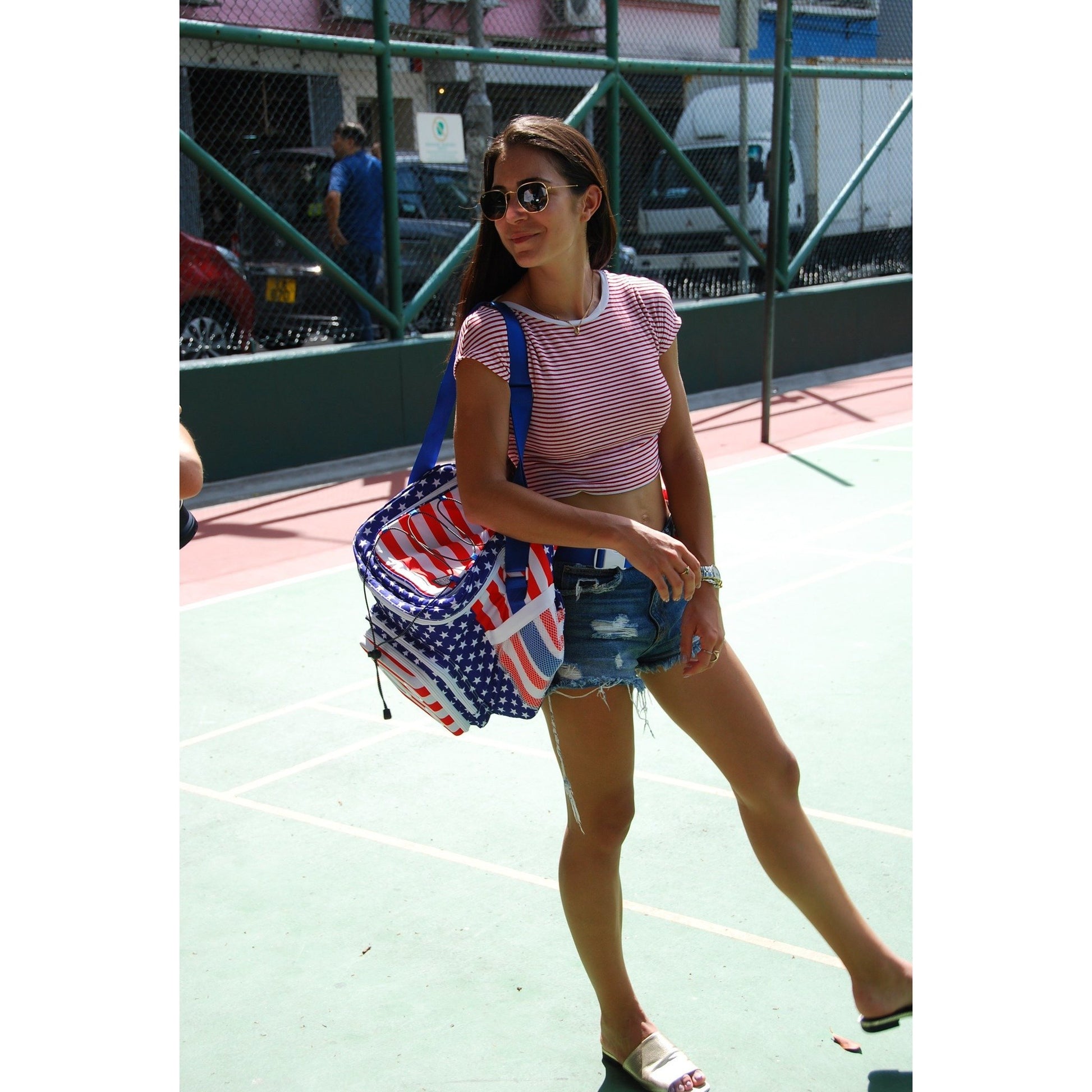 Bluetooth Cooler With Speakers (American Flag)